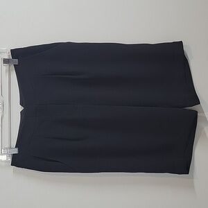 BCBGMaxazria SAMM Black crepe pleated bermuda shorts